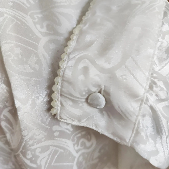 Vintage Blouse / Faux Pearls / Size Large (12) - Picture 3 of 9